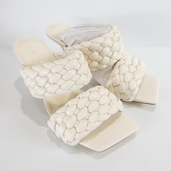 Marc Fisher Toree Heel Sandals Cream -9 - Picture 6 of 9